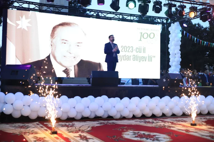 Neftçalada Ulu Öndərin 100 illik yubileyi ilə əlaqədar konsert olub