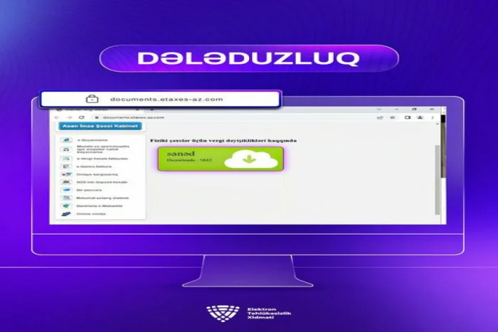 ETX: Dövlət Vergi Xidmətinin saxta portalı yaradılıb