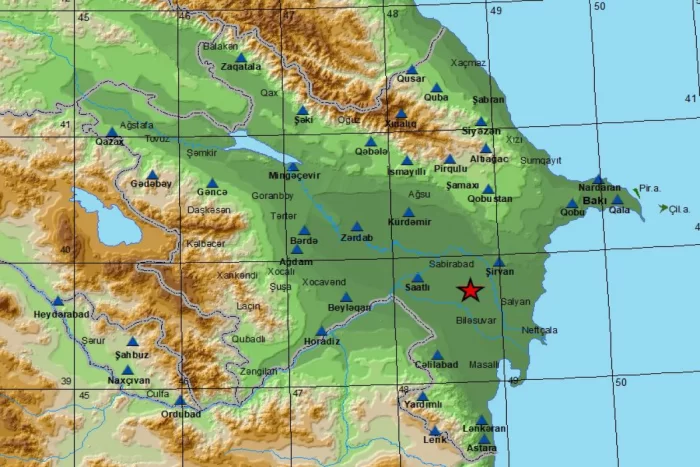 Azərbaycanda 5.1 maqnitudalı zəlzələ olub