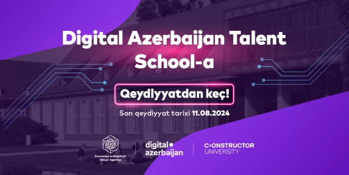 14 yaşdan yuxarı gənclər üçün “Digital Azerbaijan Talent School” təlim düşərgəsinə qeydiyyat başladı