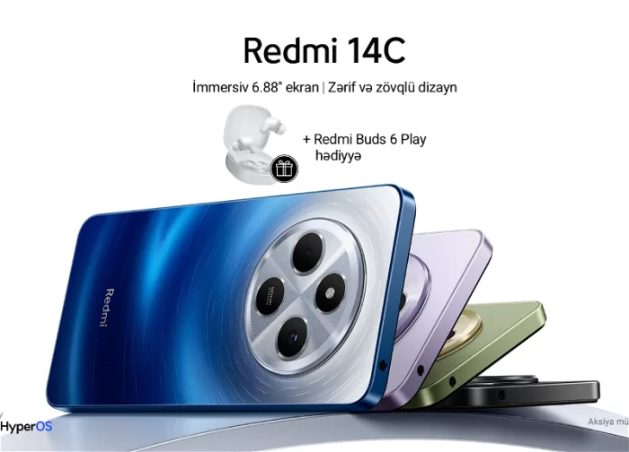 Azərbaycanda “Redmi 14C” smartfonlarının satışına start verilib: dəbli dizayn, geniş displey və rəvan performans